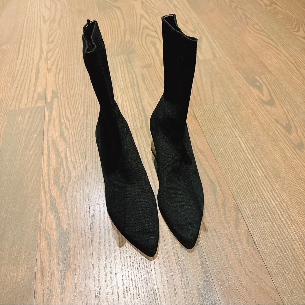 Zara black sock boots